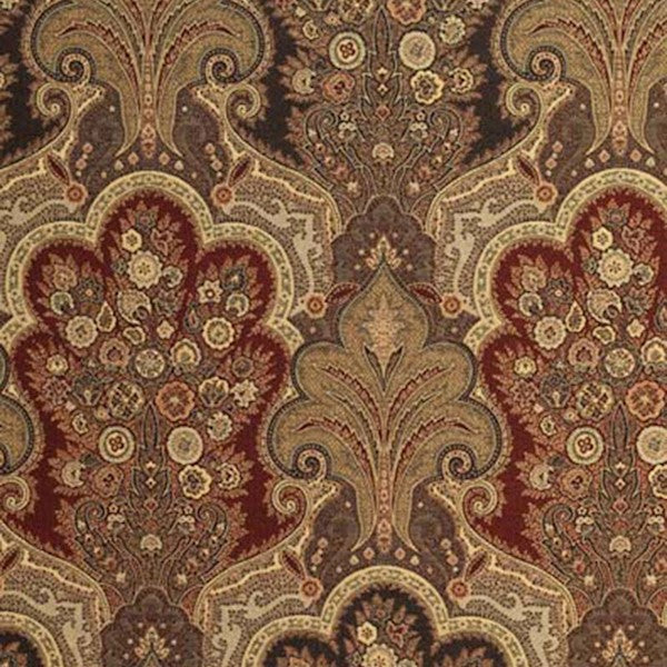 Schumacher Fabric 3362013 New Castle Paisley Cranberry