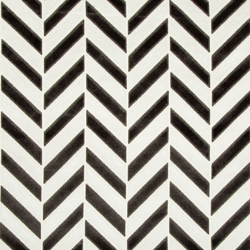 Kravet Couture Fabric 34779.81 Pinnacle Velvet Ivory/Noir