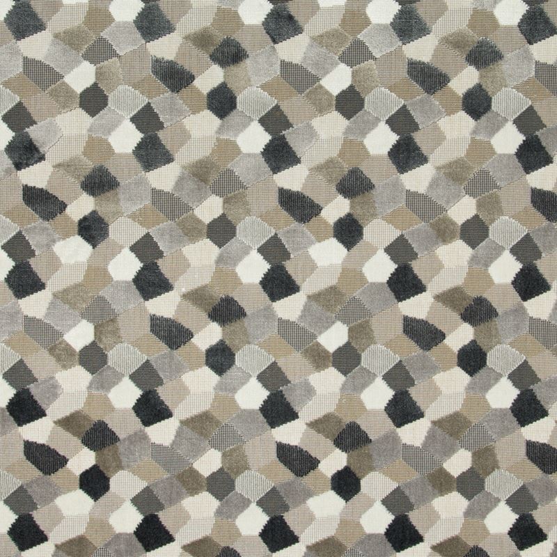 Kravet Couture Fabric 34783.611 Modern Mosaic Silver