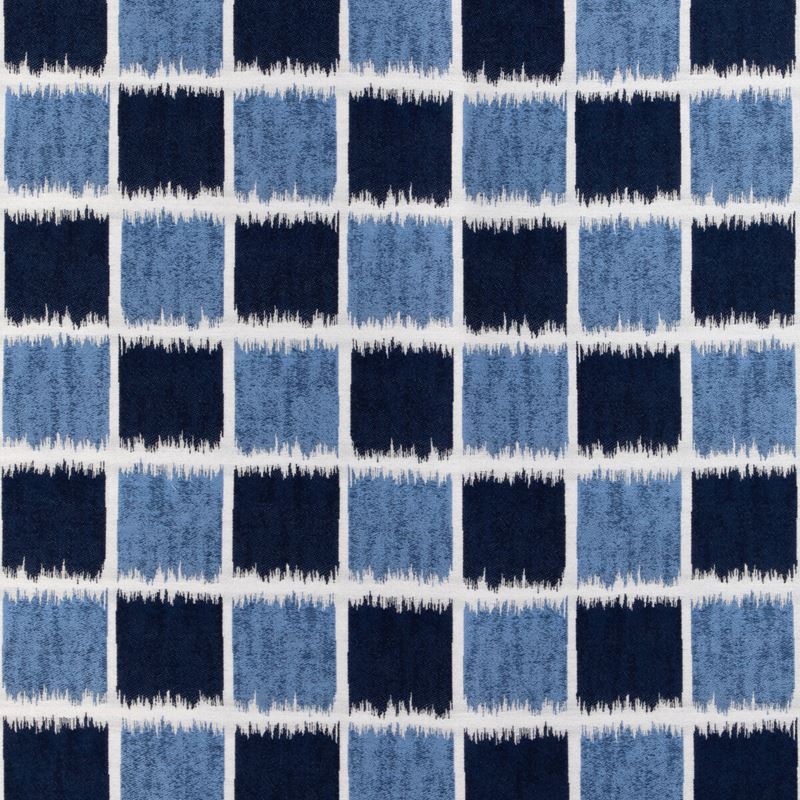 Kravet Couture Fabric 36936.5 Ikat Squares Marine