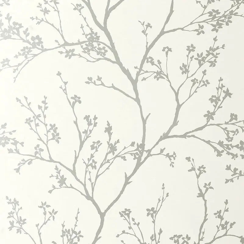 Schumacher Wallpaper 5003340 Twiggy Silver