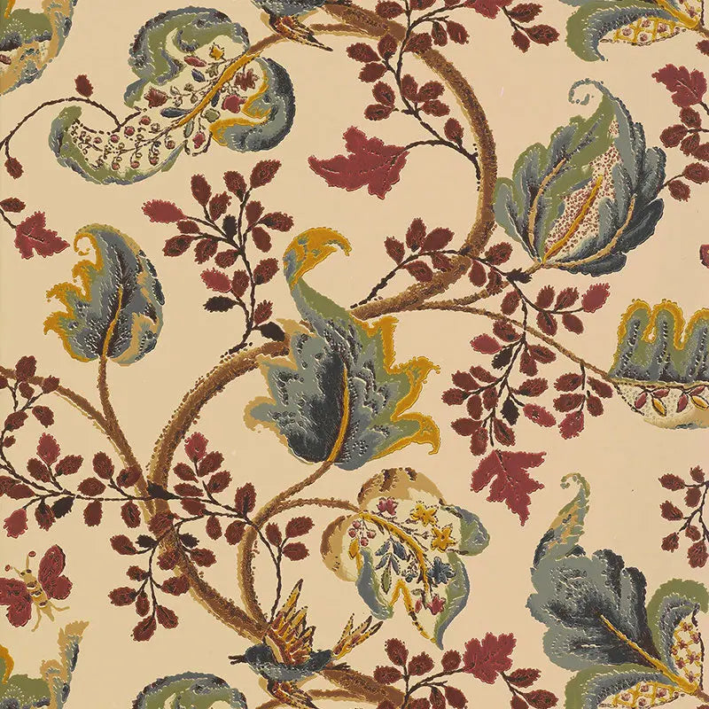 Schumacher Wallpaper 5004101 Fox Hollow Document Natural