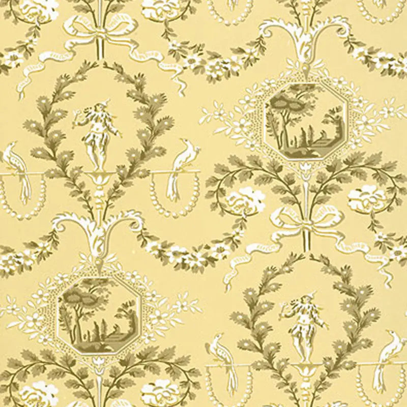 Schumacher Wallpaper 5004112 Jester Arabesque Sunlight