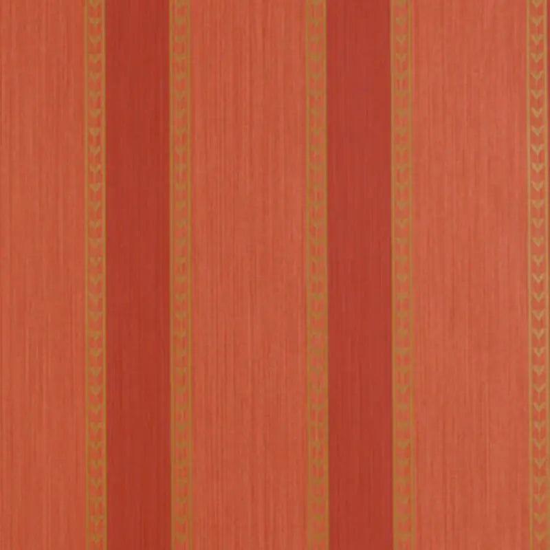 Schumacher Wallpaper 5004622 Lansdowne Strie Stripe Coral