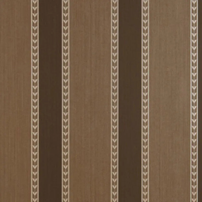 Schumacher Wallpaper 5004623 Lansdowne Strie Stripe Truffle