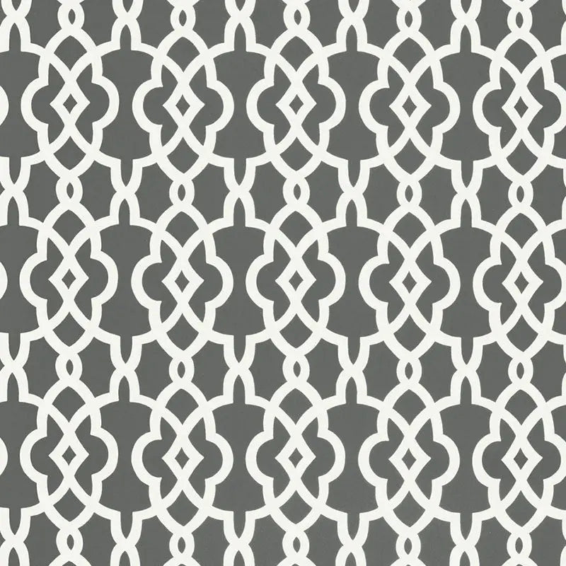 Schumacher Wallpaper 5005141 Summer Palace Fret Smoke