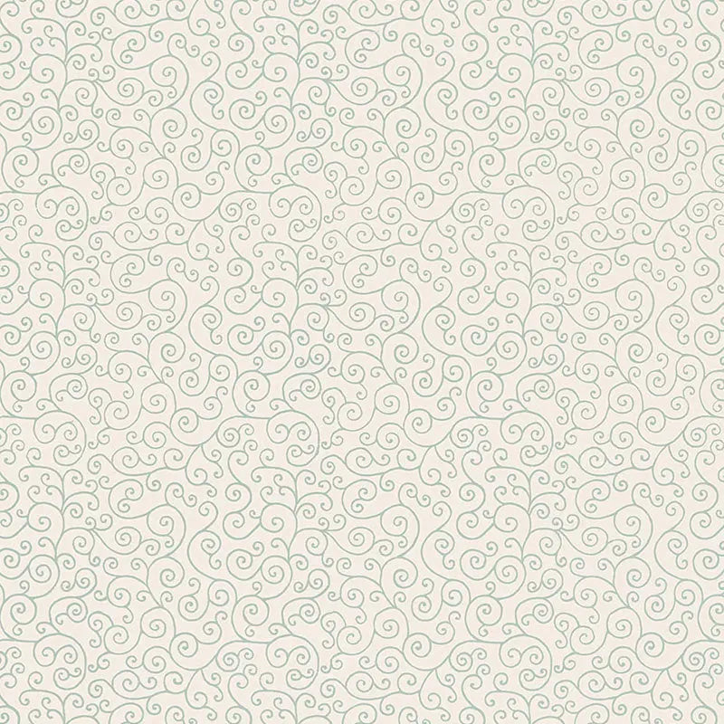 Schumacher Wallpaper 5005222 Sangar Scroll Water Blue