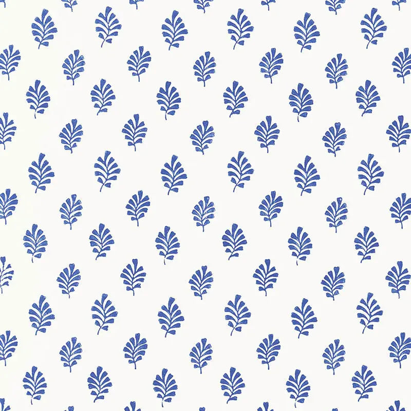 Schumacher Wallpaper 5005231 Bakara Leaf Delft