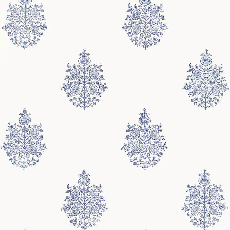 Schumacher Wallpaper 5005321 Asara Flower Delft