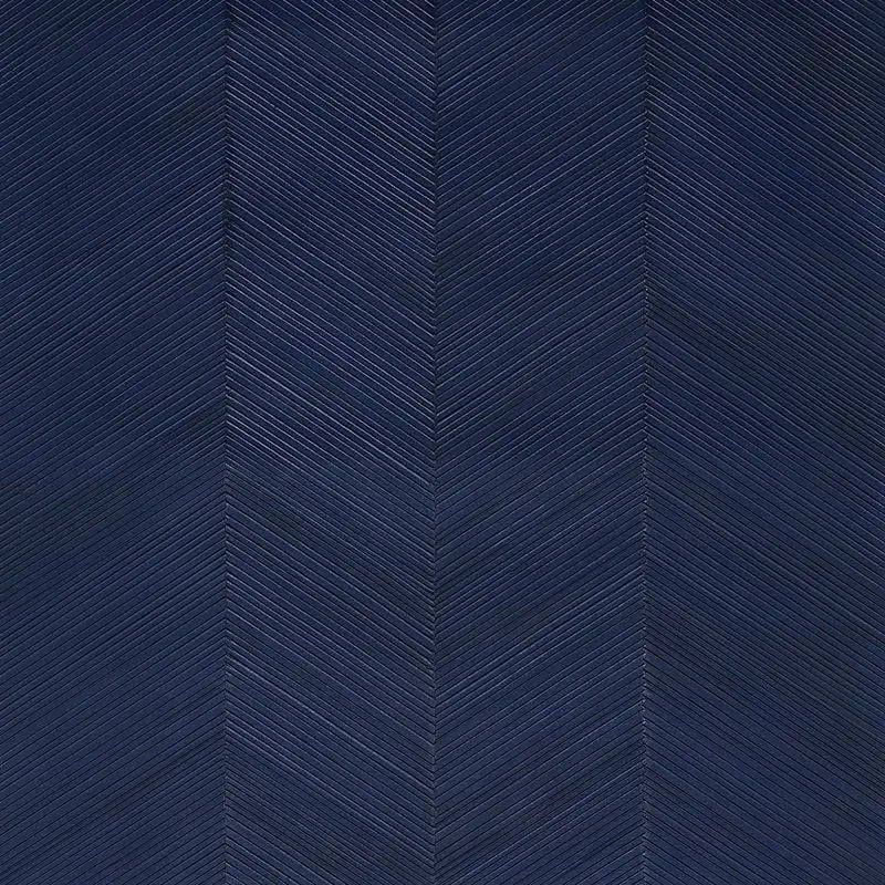 Schumacher Wallpaper 5005654 Chevron Texture Midnight Blue