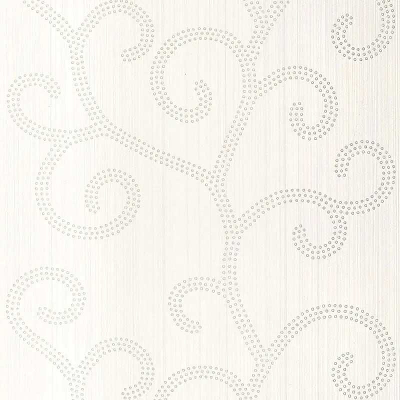 Schumacher Wallpaper 5005701 Raindrop Scroll Pearl