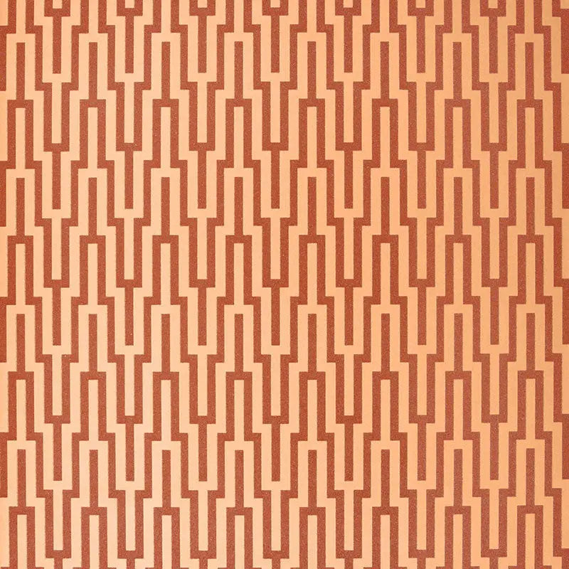 Schumacher Wallpaper 5005893 Metropolitan Fret Amber