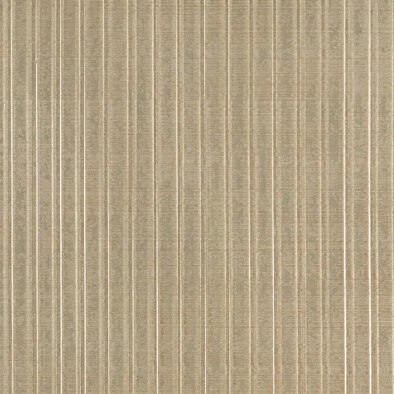 Schumacher Wallpaper 5007362 Galvanized Rib Burnished Gold