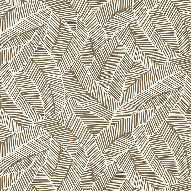 Schumacher Wallpaper 5007532 Abstract Leaf Mocha