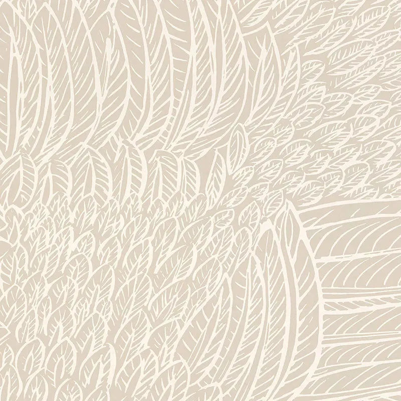 Schumacher Wallpaper 5007561 Featherfest Natural