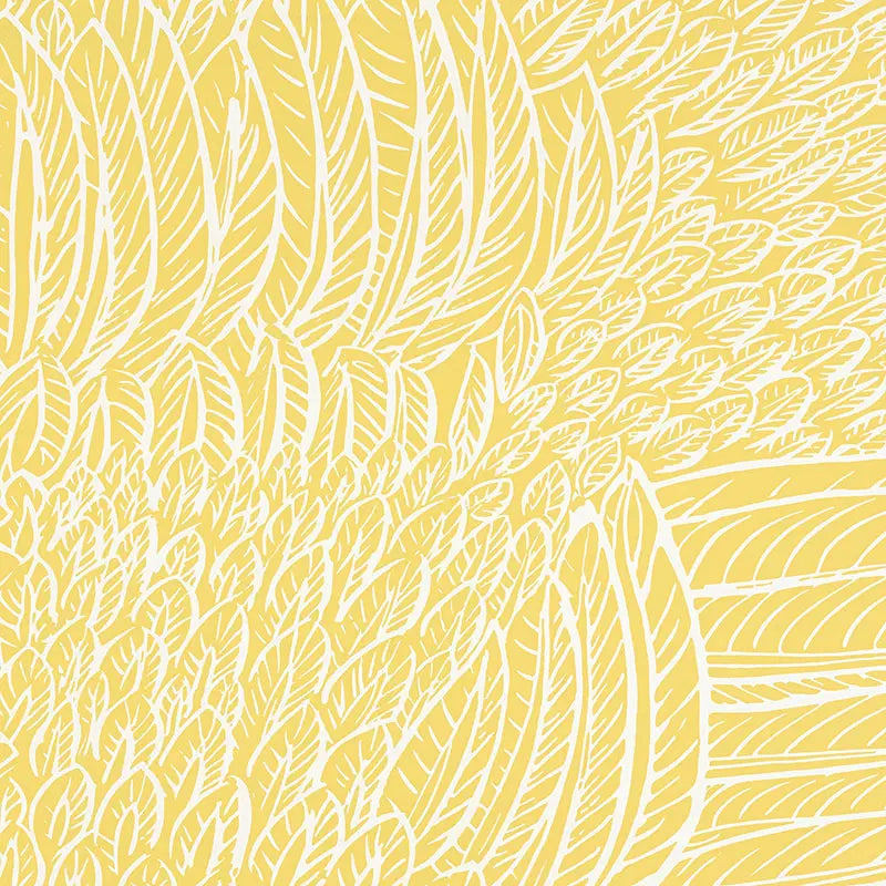 Schumacher Wallpaper 5007562 Featherfest Citron