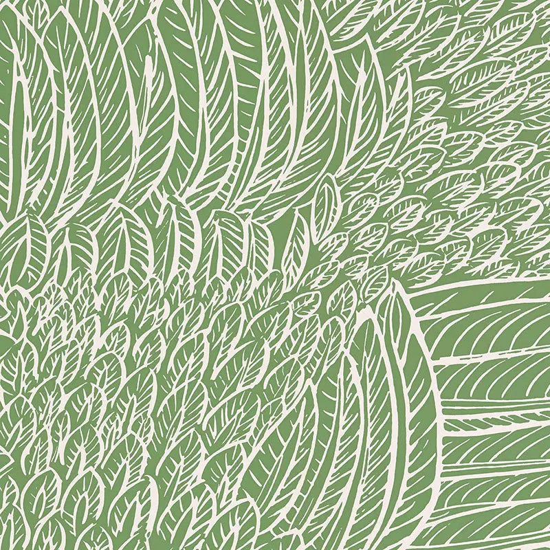 Schumacher Wallpaper 5007563 Featherfest Leaf