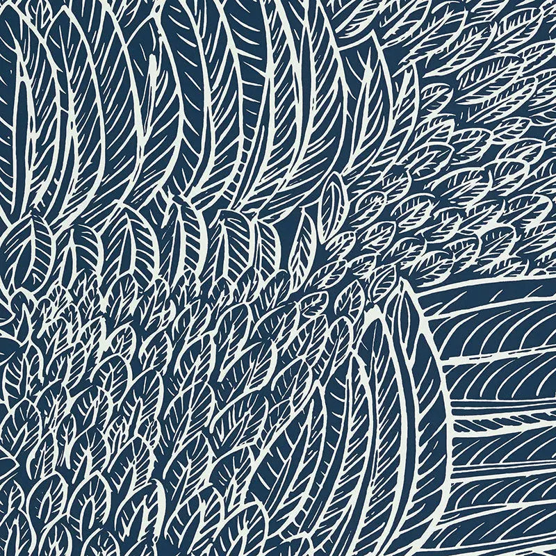 Schumacher Wallpaper 5007565 Featherfest Marine