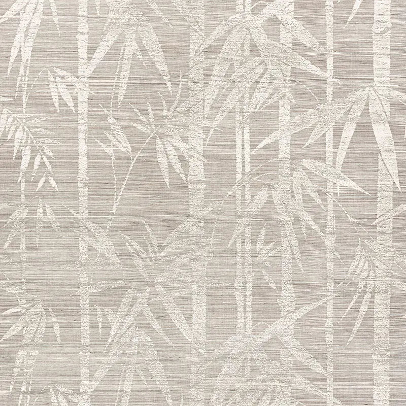 Schumacher Wallpaper 5008311 Les Bambous Sisal Fog