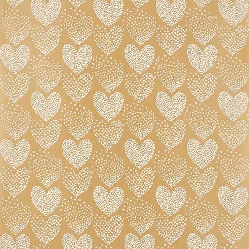 Schumacher Wallpaper 5008360 Heart Of Hearts Ivory & Gold