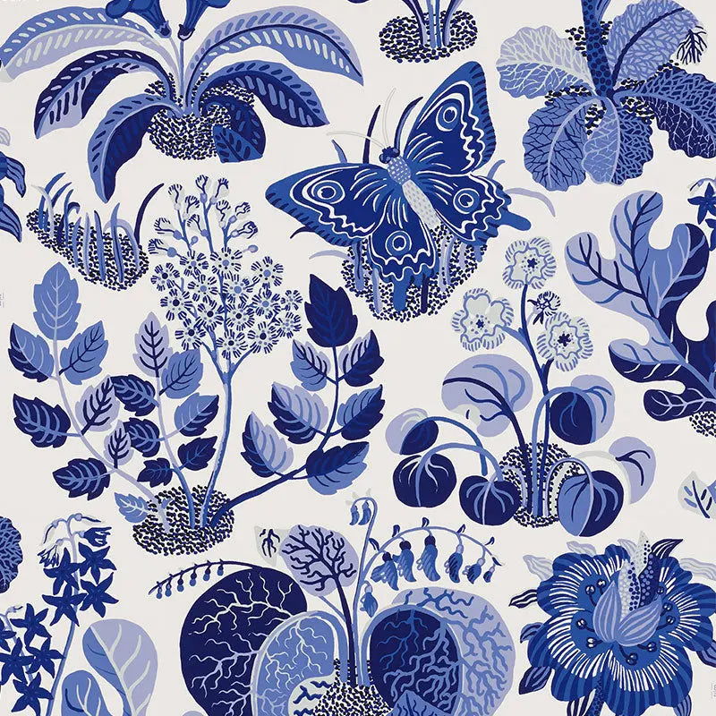 Schumacher Wallpaper 5008423 Exotic Butterfly Marine