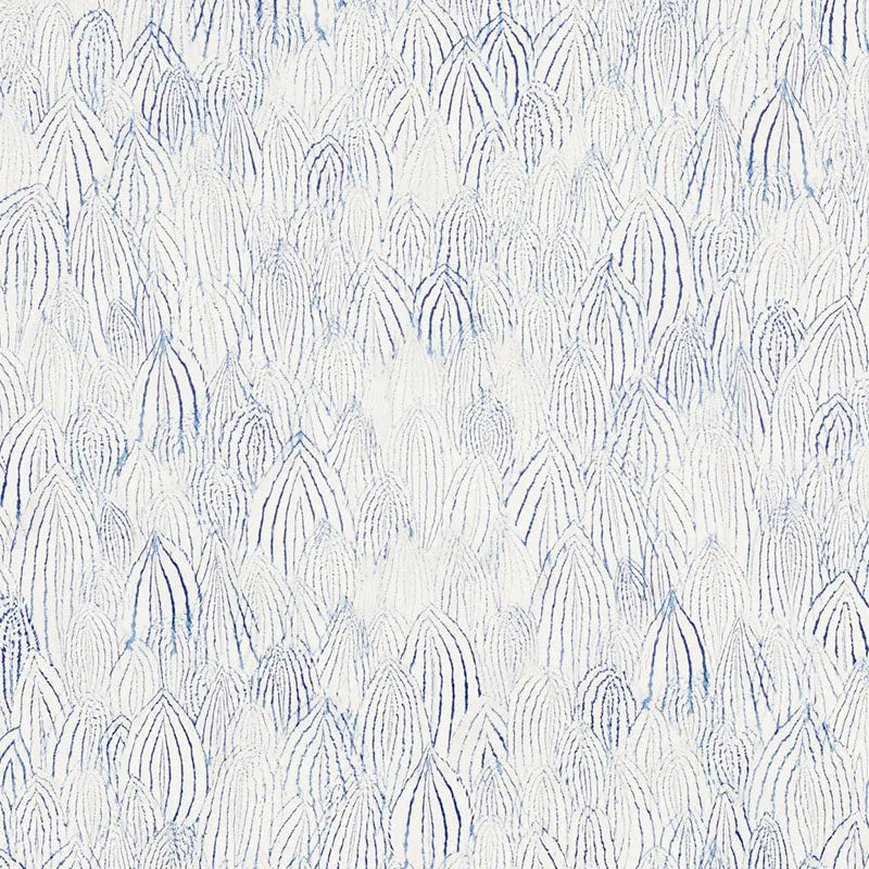 Schumacher Wallpaper 5008611 Feathers Indigo