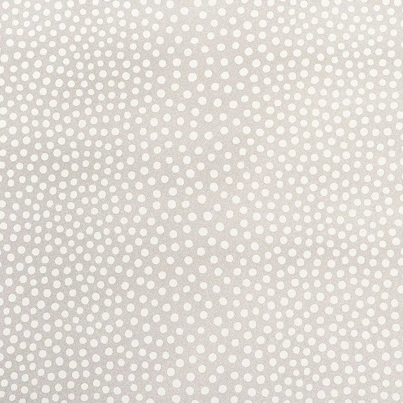 Schumacher Wallpaper 5008780 Raindots Vinyl Warm Silver