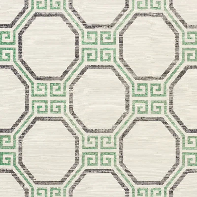 Schumacher Wallpaper 5008934 Octavia Sisal Jade