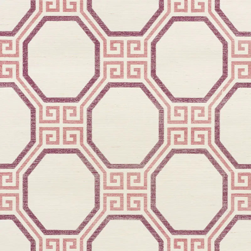 Schumacher Wallpaper 5008935 Octavia Sisal Cinnabar