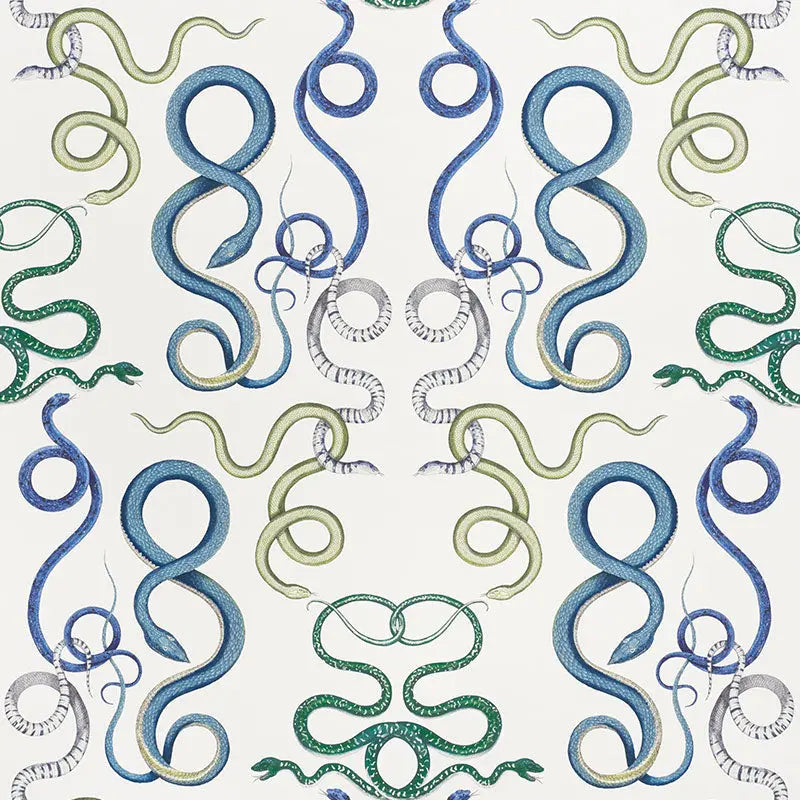 Schumacher Wallpaper 5009460 Giove Emerald & Sapphire