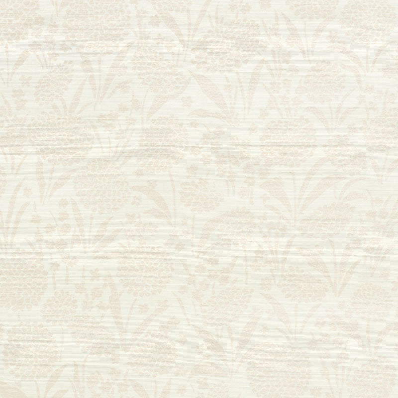 Schumacher Wallpaper 5009781 Chrysanthemum Sisal Blush
