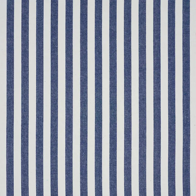 Schumacher Wallpaper 5010254 Linen Stripe Indigo