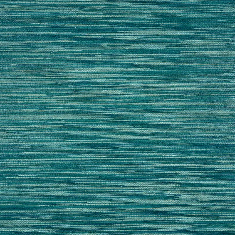 Schumacher Wallpaper 5010342 Dyed Raffia Peacock