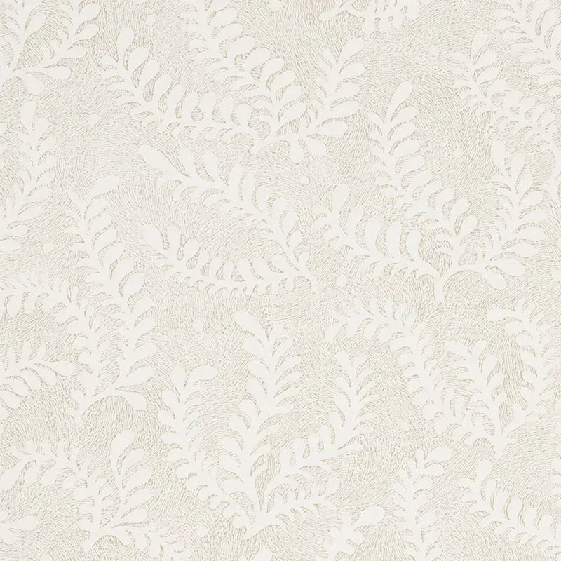 Schumacher Wallpaper 5010380 Etched Fern Natural