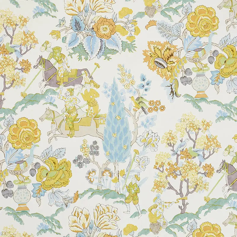 Schumacher Wallpaper 5010460 Persian Lancers Citron