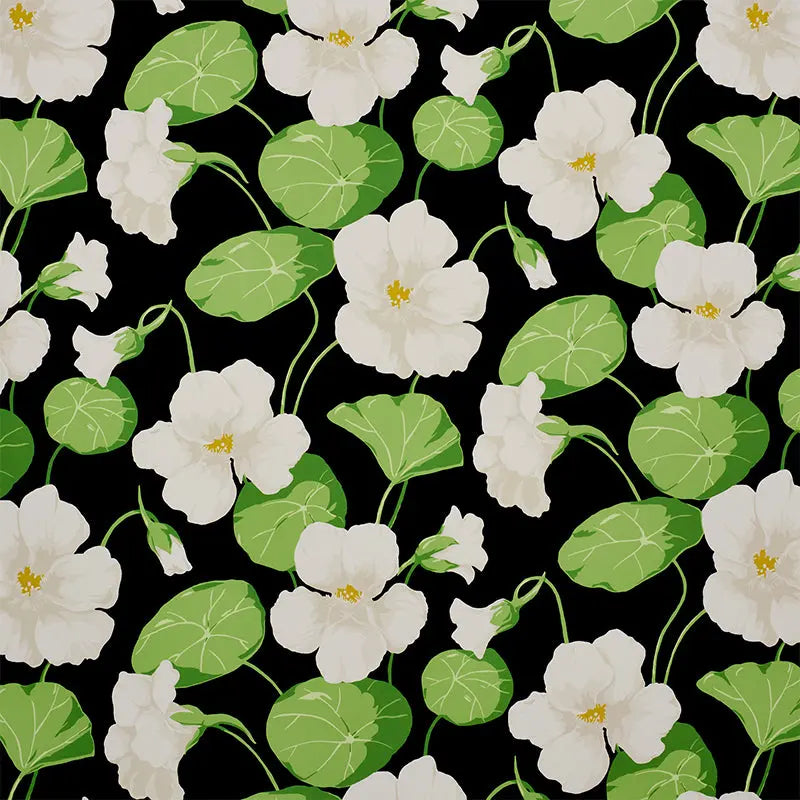 Schumacher Wallpaper 5010470 Nasturtium Noir