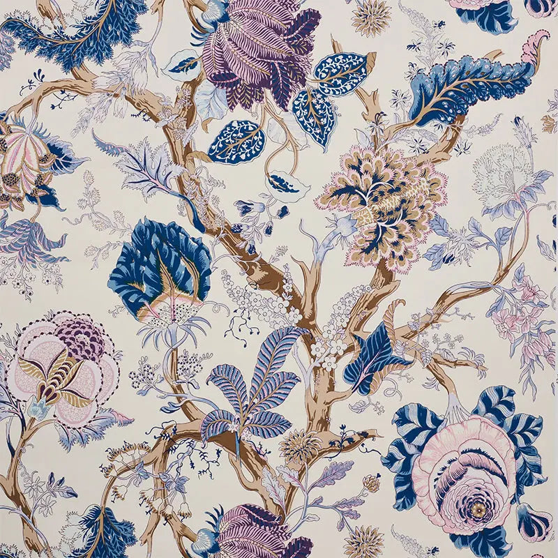 Schumacher Wallpaper 5010490 Indian Arbre Hyacinth