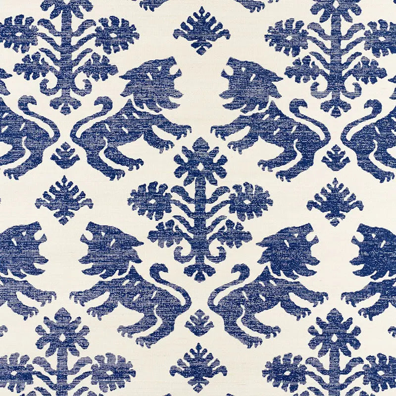 Schumacher Wallpaper 5010530 Regalia Sisal Blue