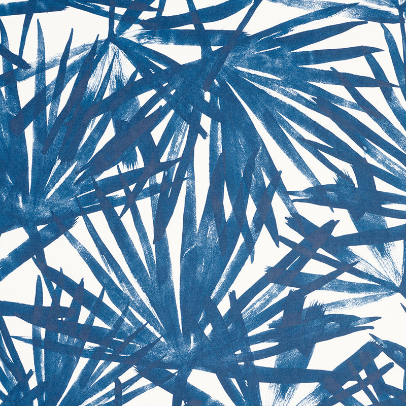 Schumacher Wallpaper 5010562 Sunlit Palm Blue