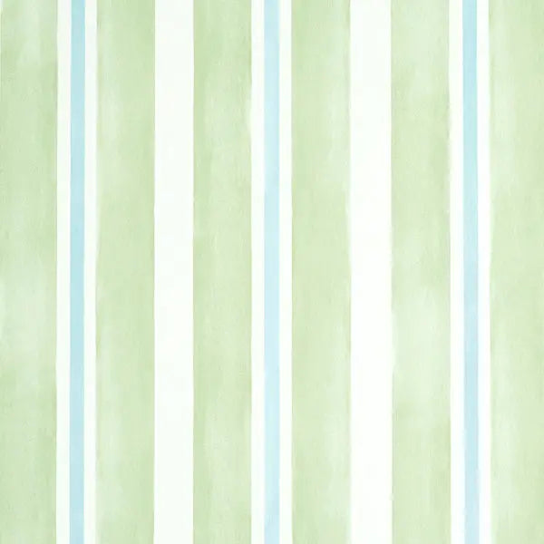 Schumacher Wallpaper 5011570 Watercolor Stripe Leaf