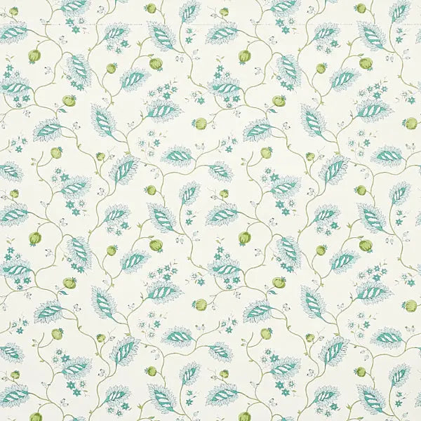 Schumacher Wallpaper 5011600 Maryam Vine Peacock