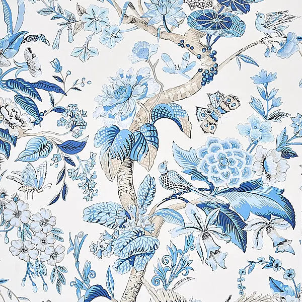 Schumacher Wallpaper 5011720 Cranley Garden Blue