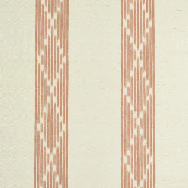 Schumacher Wallpaper 5011810 Sequoia Stripe Sisal Russet