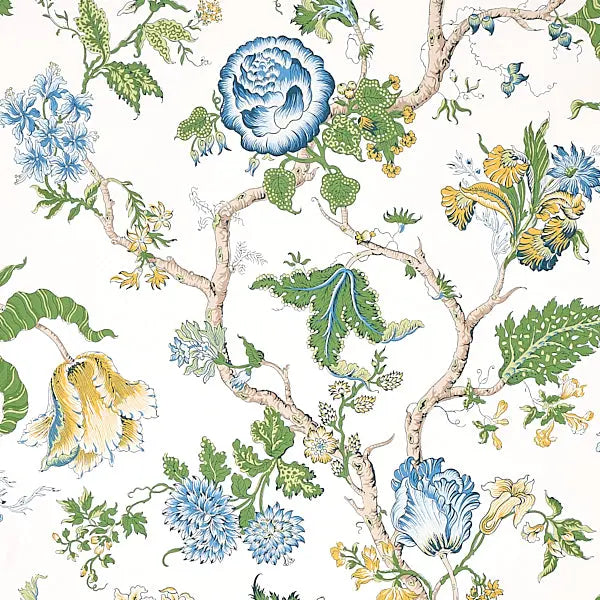 Schumacher Wallpaper 5012010 Josephine Blue