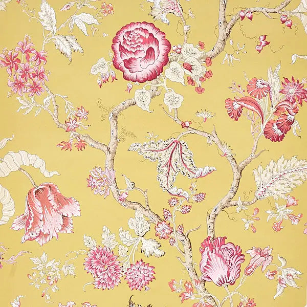 Schumacher Wallpaper 5012011 Josephine Ochre