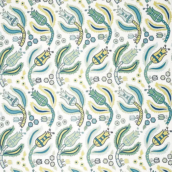 Schumacher Wallpaper 5012340 Malabar Vine Peacock