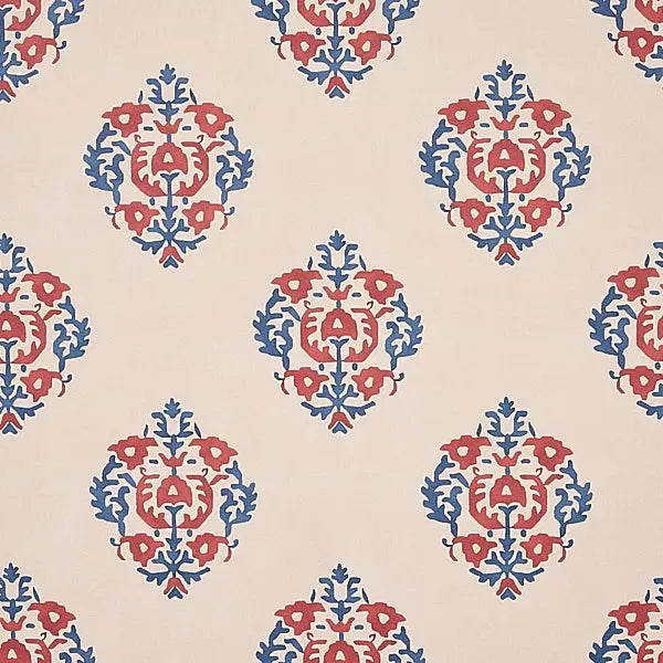 Schumacher Wallpaper 5012882 Constantine Red & Blue