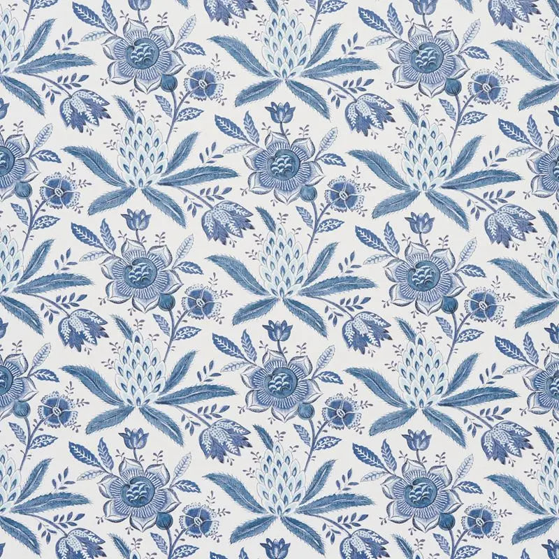 Schumacher Wallpaper 5013750 Lafayette Botanical Cornflower