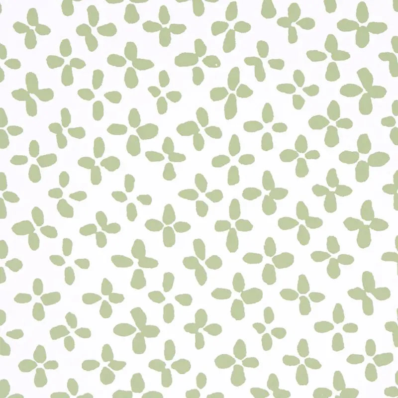 Schumacher Wallpaper 5013942 Emerson Green On Ivory