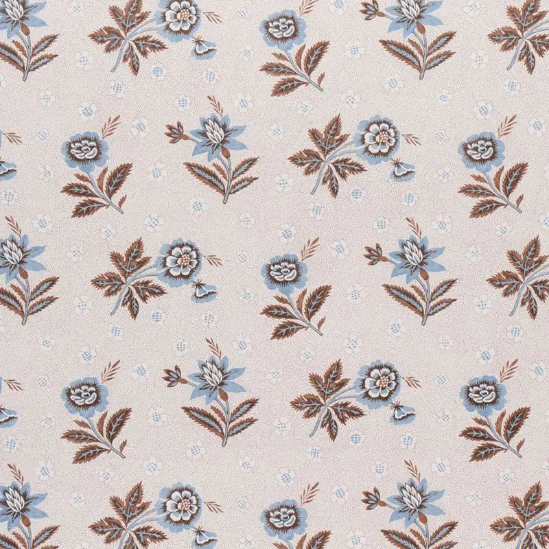 Schumacher Wallpaper 5014222 Colline Delft & Sepia